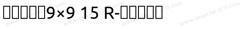 精品点阵体9×9 15 R字体转换